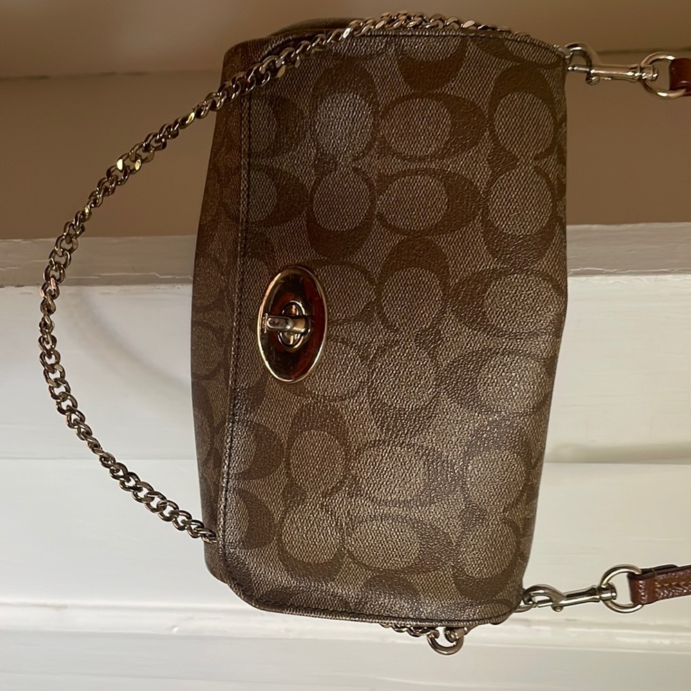 Small brown coach purse